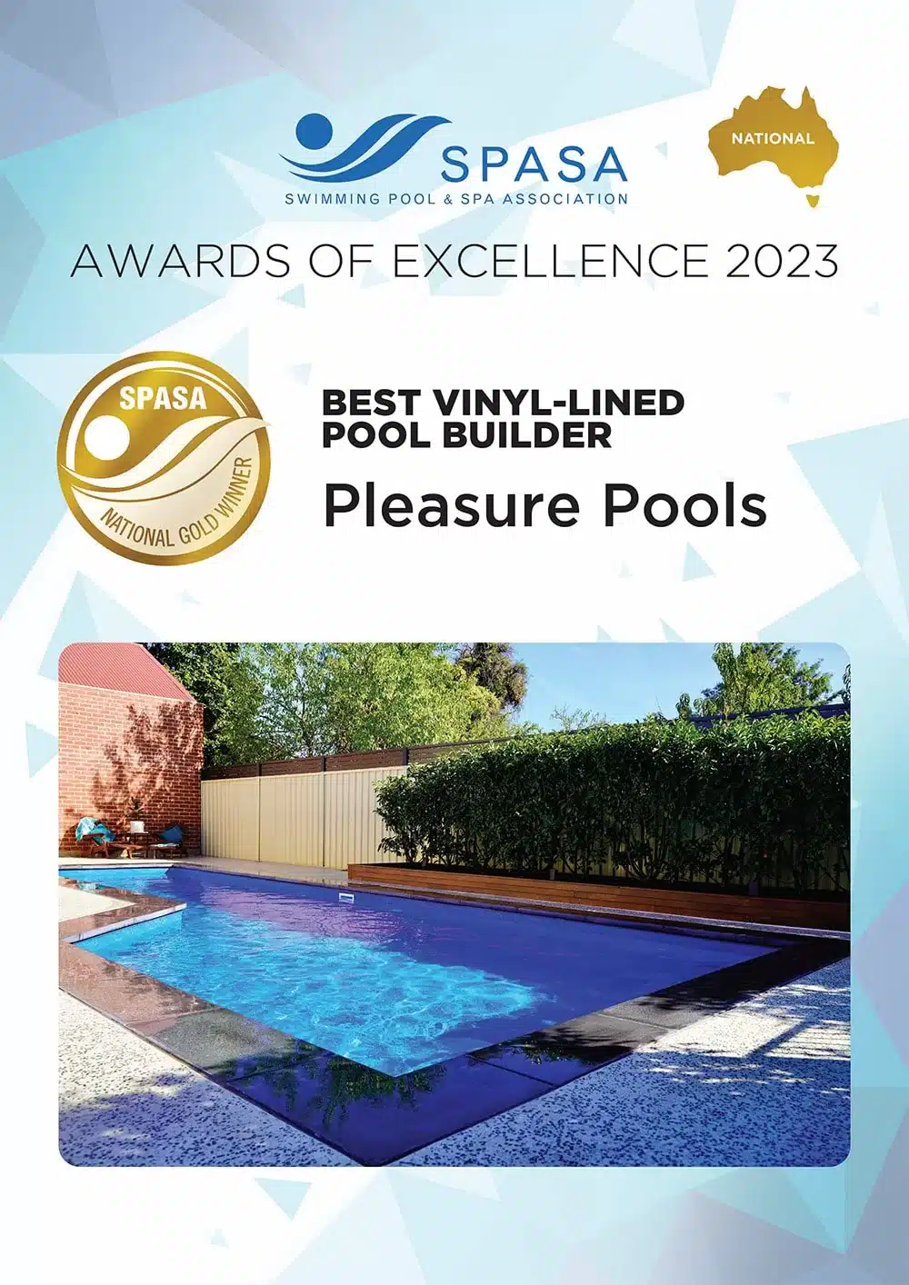 2023 SPASA Certificates - National Gold Pleasure Pools
