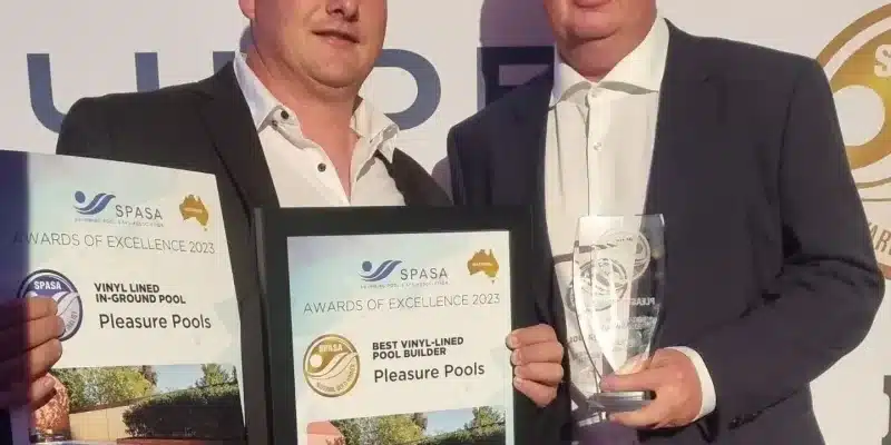 Collecting our award on stage at the SPASA National awards