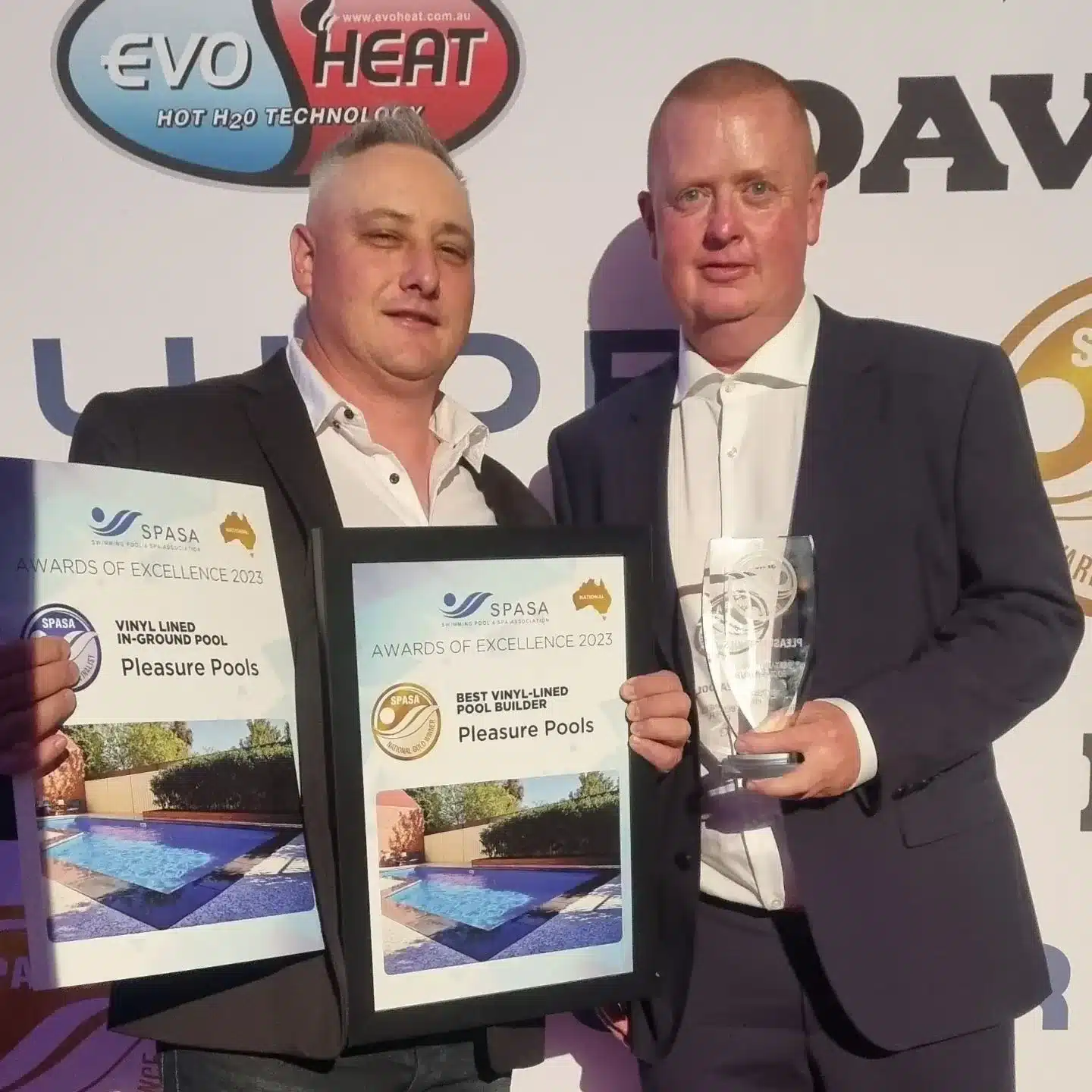 Collecting our award on stage at the SPASA National awards